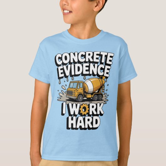 Funny Concrete Mixer Truck Boys Cute Construction T-Shirt (Vorderseite)
