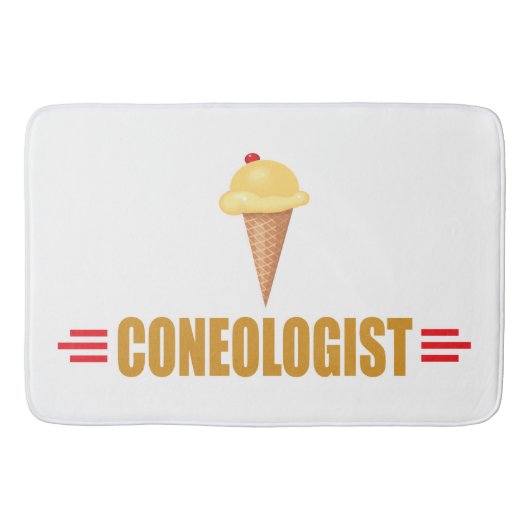 Funny Coneologist Ice Cream Badematte (Vorderseite)
