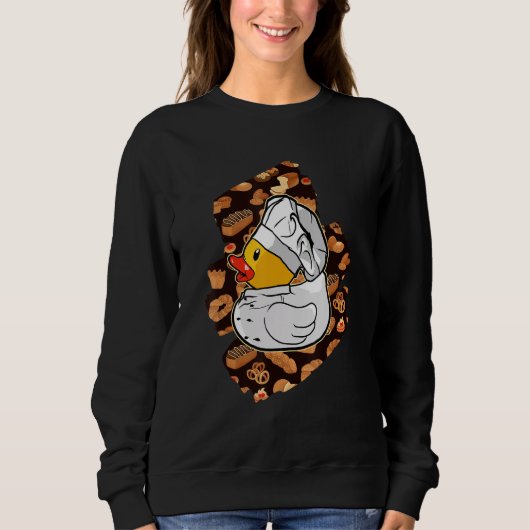Funny Confectionery Bakery Duck Sweatshirt (Vorderseite)