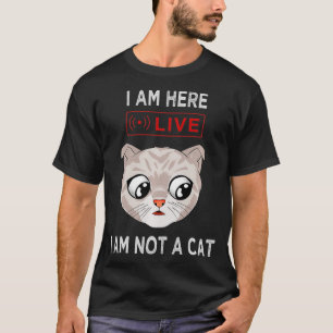 Funny Conference Call Ich bin kein Cat Meme T-Shirt
