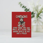 Funny Confucius sagt er Postkarte (Stehend Vorderseite)