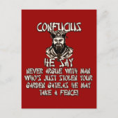 Funny Confucius sagt er Postkarte (Vorderseite)