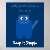 Funny Confused Cat Behalt It Simple Erholung Poste Poster (Vorne)