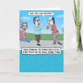 Funny Confused Zombie Birthday Card Karte (Vorderseite)