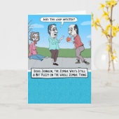 Funny Confused Zombie Birthday Card Karte (Gelbe Blume)