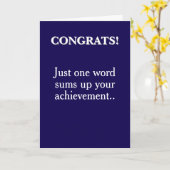 funny congratulations on achievement karte (Gelbe Blume)
