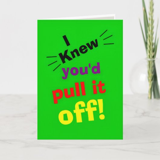 funny congratulations on achievement karte (Vorderseite)