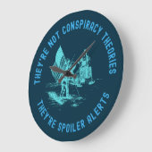 Funny Conspiracy Theory Moon Landing NASA Große Wanduhr (Winkel)