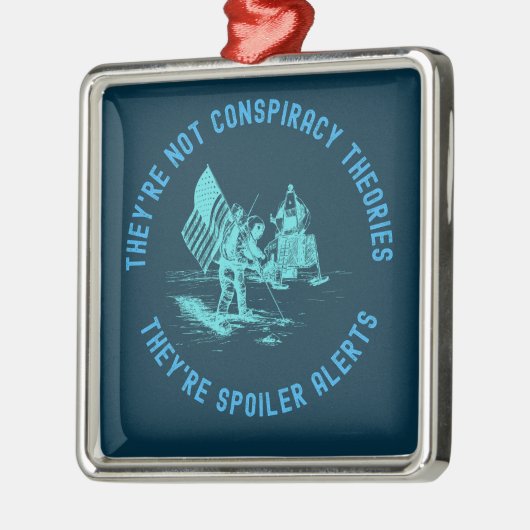 Funny Conspiracy Theory Moon Landing NASA Ornament Aus Metall (Links)