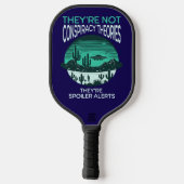 Funny Conspiracy Theory UFO Pickleball Schläger (Rückseite)
