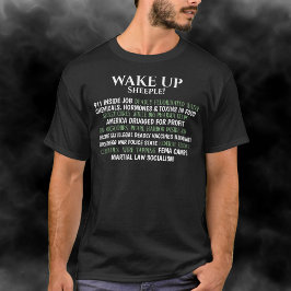 Funny Conspiracy Weckte den T - Shirt der Schafe a