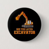 Funny Construction Baggator Boys Toddler Button (Vorderseite)