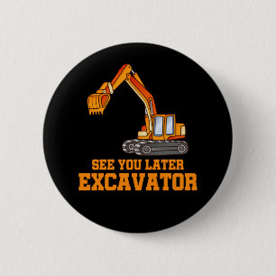 Funny Construction Baggator Boys Toddler Button