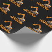 Funny Construction Baggator Boys Toddler Geschenkpapier (Ecke)