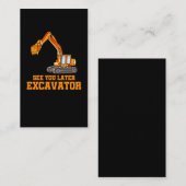 Funny Construction Baggator Boys Toddler Visitenkarte (Vorne/Hinten)