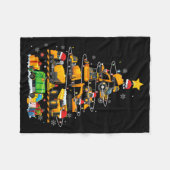 Funny Construction Excavator Truck Christmas Tree Fleecedecke (Vorderseite (Horizontal))