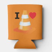 Funny Construction Site Foreman Orange Safety Cone Dosenkühler (Rückseite)