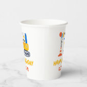 Funny Construction Themed Birthday Party Pappbecher (Rechts)