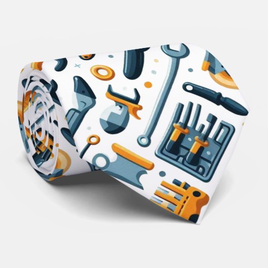 Funny Construction Tools Krawatte (Gerollt)