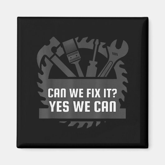 Funny Construction Worker, Bob The Builder Gag Gif Magnet (Vorne)