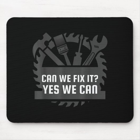 Funny Construction Worker, Bob The Builder Gag Gif Mousepad (Vorne)