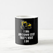 Funny Construction Worker Excavator Kaffeetasse (Mittel)