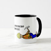 Funny Construction Worker mit Hammer-Tasse Tasse (VorderseiteRechts)