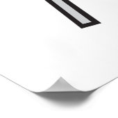 Funny Construction Worker Road Work Ahead Sign Poster (Ecke)