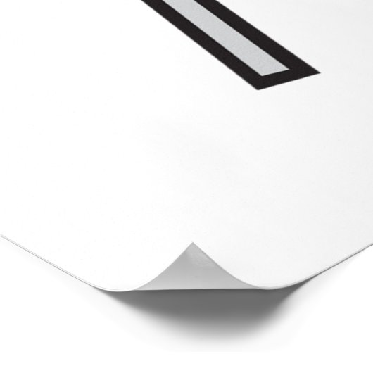 Funny Construction Worker Road Work Ahead Sign Poster (Ecke)