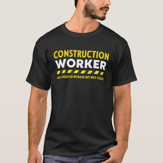 Funny Construction Worker T-Shirt (Vorderseite)
