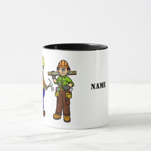 Funny Construction Workers Name Tasse (Zentrum)