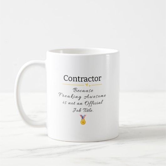 Funny Contractor Gift Tasse - Bewertung vorhanden (Links)