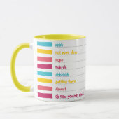 Funny Contradicdictionary Niedlich Candy Striped S Tasse (Links)