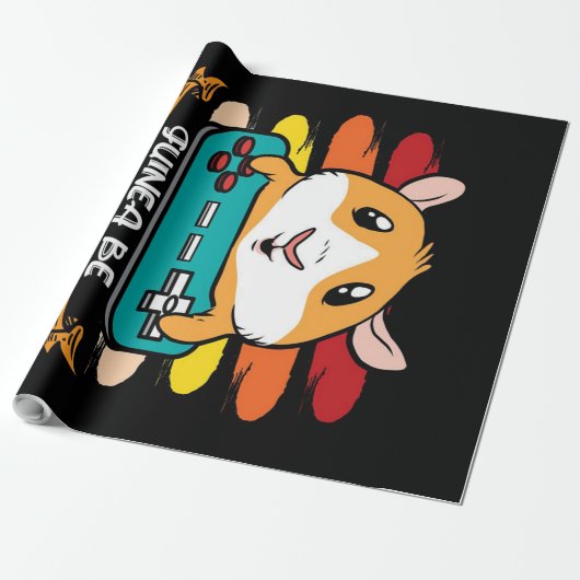 Funny Controller Guinea Pig Gift Liebhaber Geschenkpapier (Ungerollt)