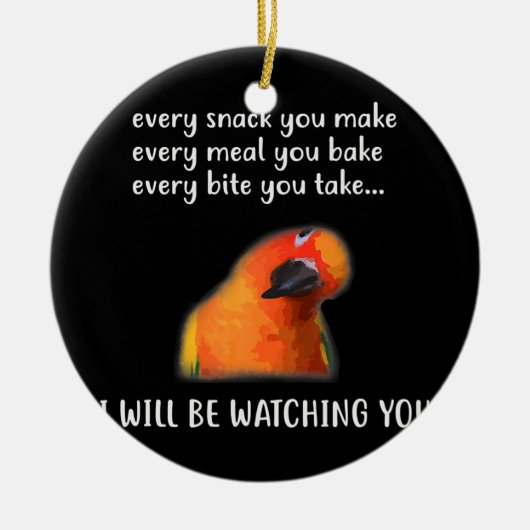 Funny Conure Bird Sun Conture for Conure Lover Keramik Ornament (Vorne)