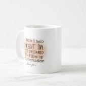   Funny Conversation  Office Personalized Kaffeetasse (Vorderseite Links)