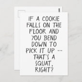 Funny Cookie Anti-Training Zitat Postkarte (Vorne/Hinten)
