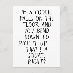 Funny Cookie Anti-Training Zitat Postkarte