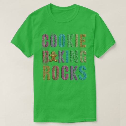 Funny COOKIE BAKING ROCKS Ninja Gingerbread Man Cu T-Shirt (Design vorne)