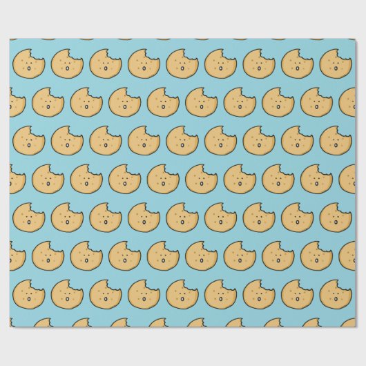 Funny Cookie Cartoon mit Bite Geschenkpapier (Flach)