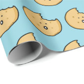 Funny Cookie Cartoon mit Bite Geschenkpapier (Rolleneckpunkt)