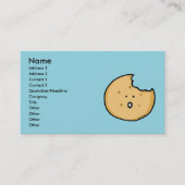 Funny Cookie Cartoon mit Bite Visitenkarte (Vorderseite)