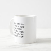 Funny Cookie Dunk Mug | Editable Text Kaffeetasse (Vorderseite Links)