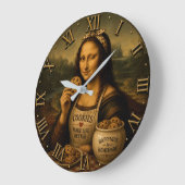Funny Cookie Mona Lisa Große Wanduhr (Winkel)