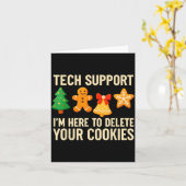 Funny Cookies Christmas Gingerbread Tech Suprt Men Karte (Gelbe Blume)