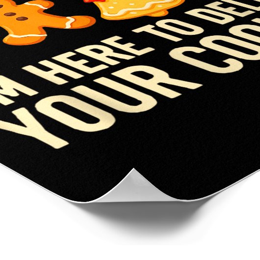 Funny Cookies Christmas Gingerbread Tech Suprt Men Poster (Ecke)