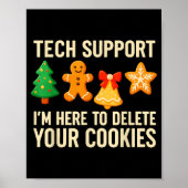 Funny Cookies Christmas Gingerbread Tech Suprt Men Poster (Vorne)