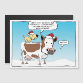 Funny Cookies und Scotch für Weihnachten zu Weihna Magnetkarte (Vorne/Hinten)