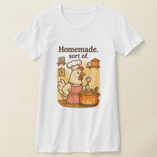 Funny Cooking Chicken Apron – Hen Making Soup T-Shirt (Ablage )