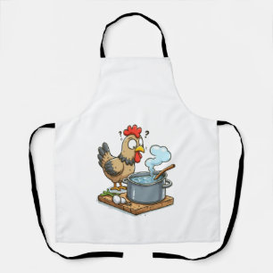 Funny Cooking Chicken Schürze - Hen Making Soul